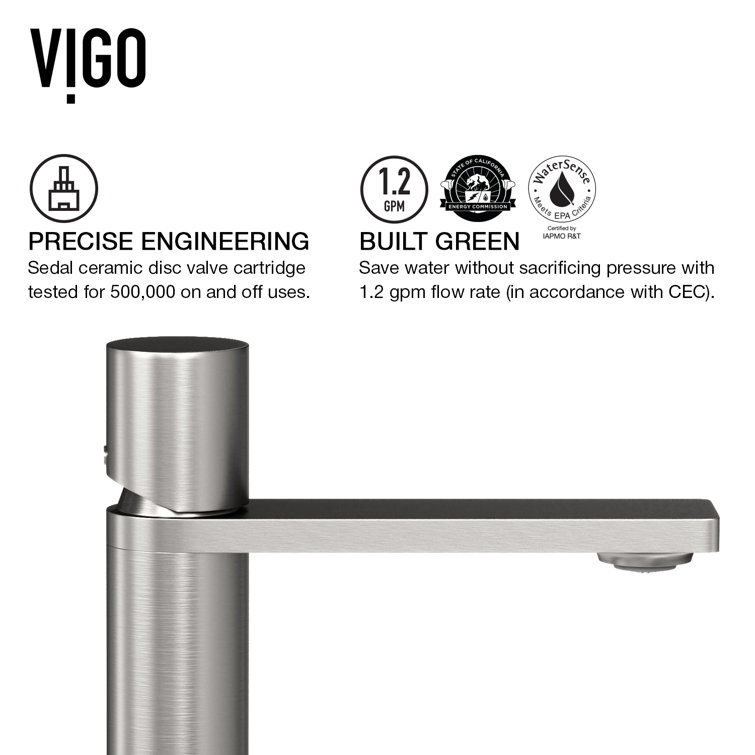 Sottile Blue Glass Rectangular Vessel Sink with Brushed Nickel Faucet