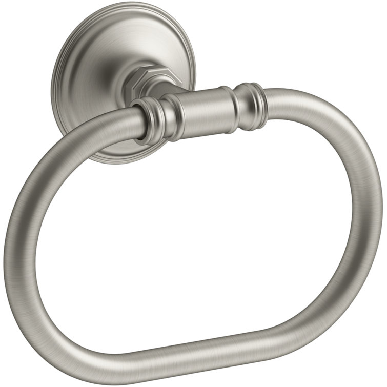 Vibrant Brushed Nickel Eclectic Towel Arm