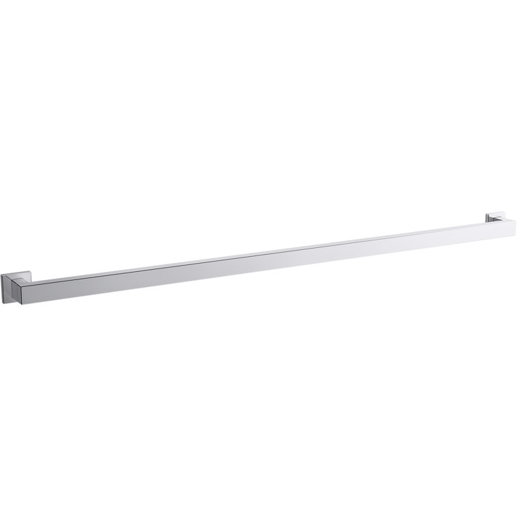 Polished Chrome 42" Square Metal Bathroom Grab Bar