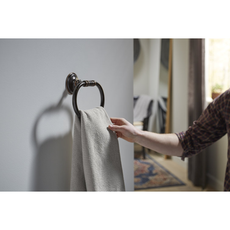 Eclectic Oil-Rubbed Bronze Wall Mounted Towel Arm