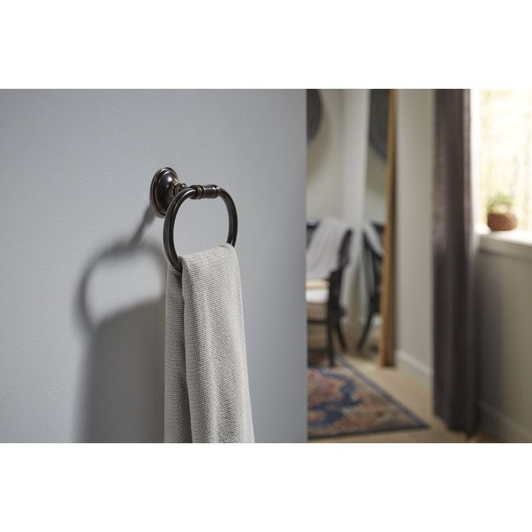 Eclectic Oil-Rubbed Bronze Wall Mounted Towel Arm