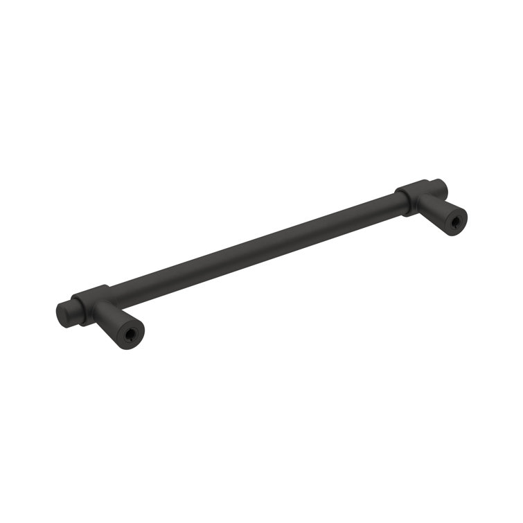 Matte Black 6-5/16" Modern Bar Cabinet Pull