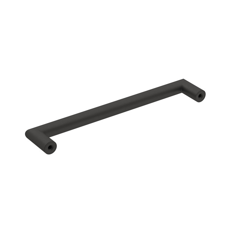 Matte Black Modern Industrial Bar Pull with Mounting Hardware