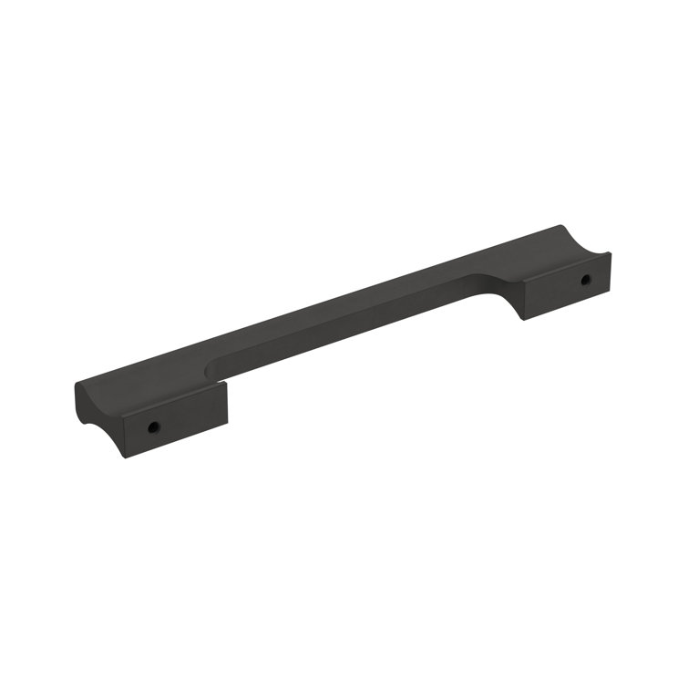 Matte Black Aluminum Modern Cabinet Drawer Pull with Mounting Hardware