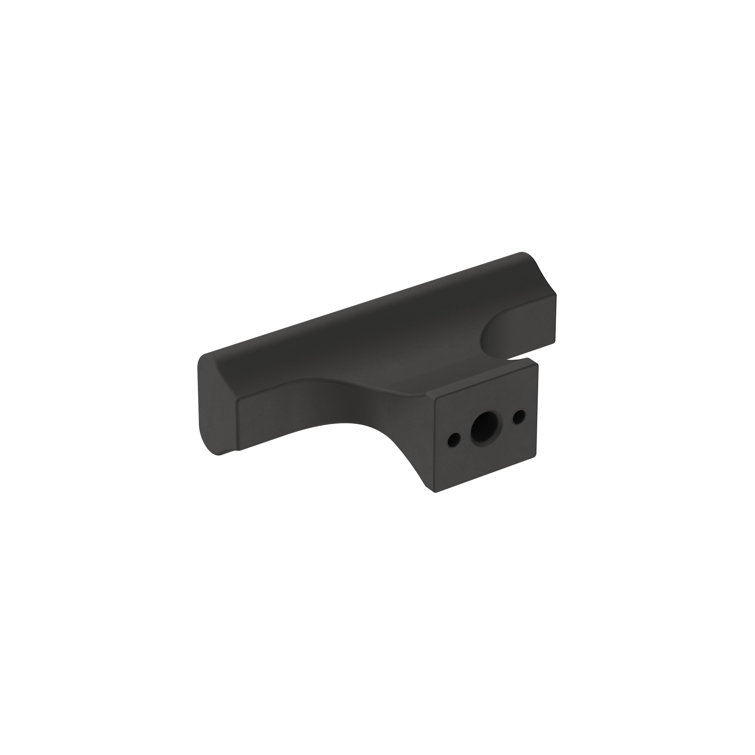 Matte Black Aluminum T-Handle Cabinet Knob, 2 Inch