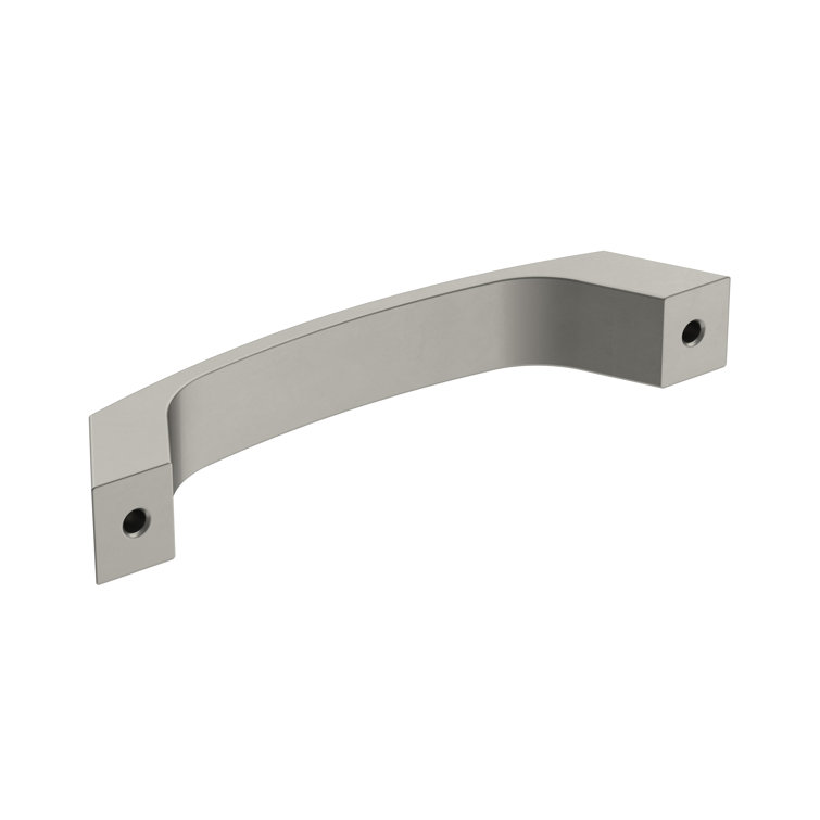 Brushed Nickel Modern Cabinet and Drawer Pull with Mounting Hardware