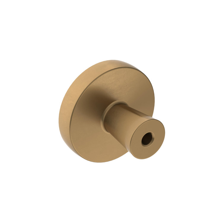 Matte Black and Bronze Round Cabinet Knob with Mounting Hardware