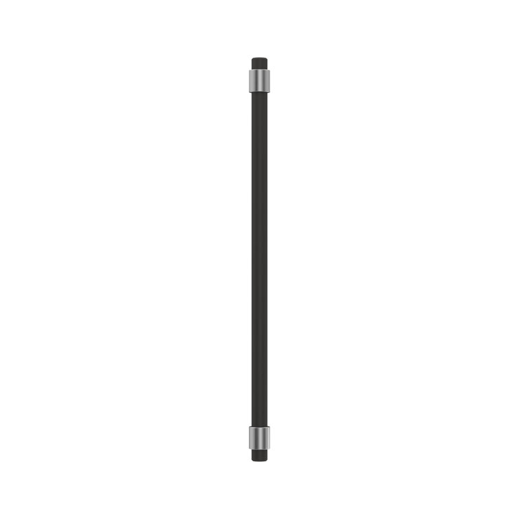 Modern Matte Black and Chrome Cabinet Bar Pull with Mounting Hardware