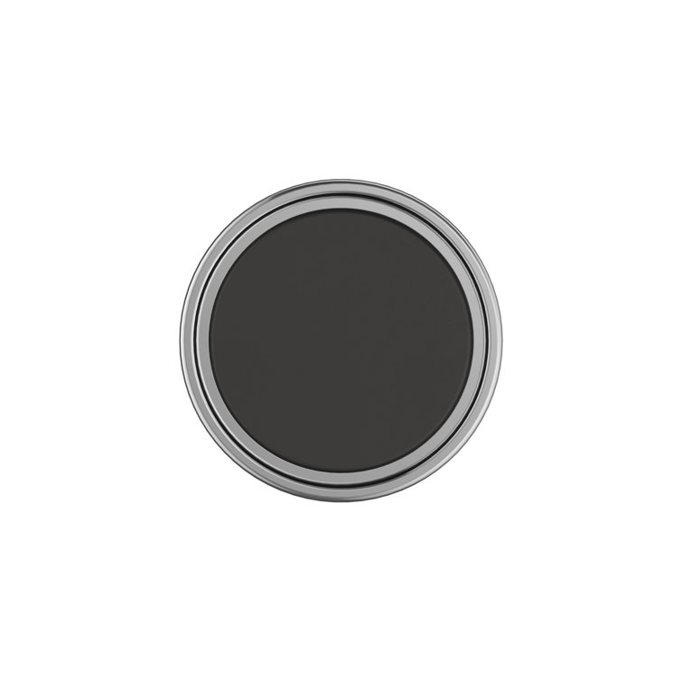1-3/8" Round Matte Black and Chrome Cabinet Knob