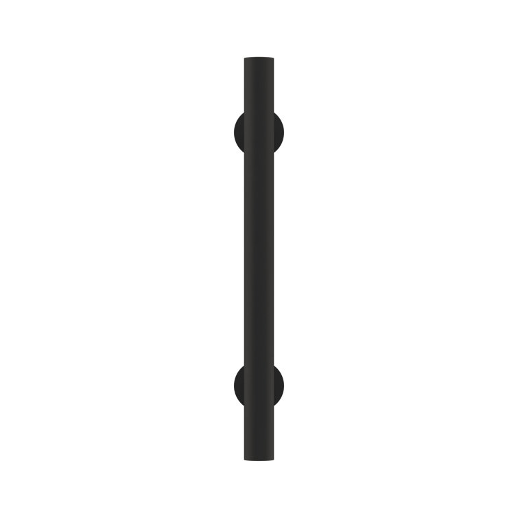 Matte Black Steel Modern Bar Cabinet Pull with Mounting Hardware