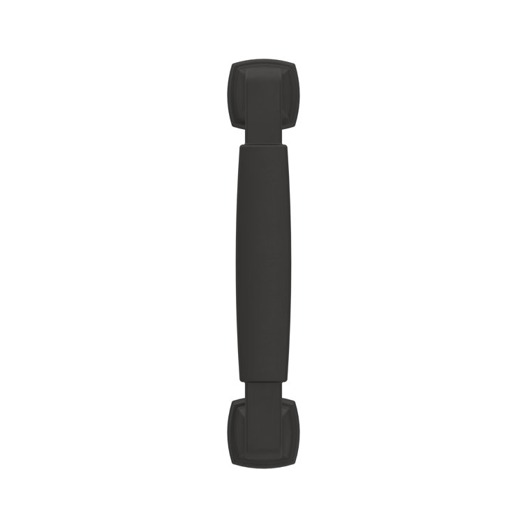 Matte Black 3-3/4" Zinc Cabinet Drawer Pull