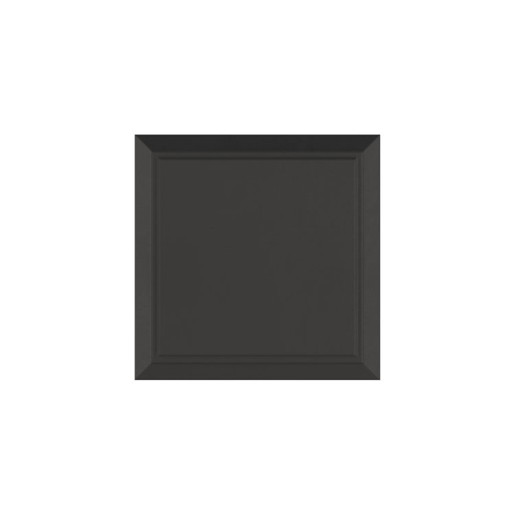 Matte Black Square Traditional Cabinet Knob with Mounting Hardware