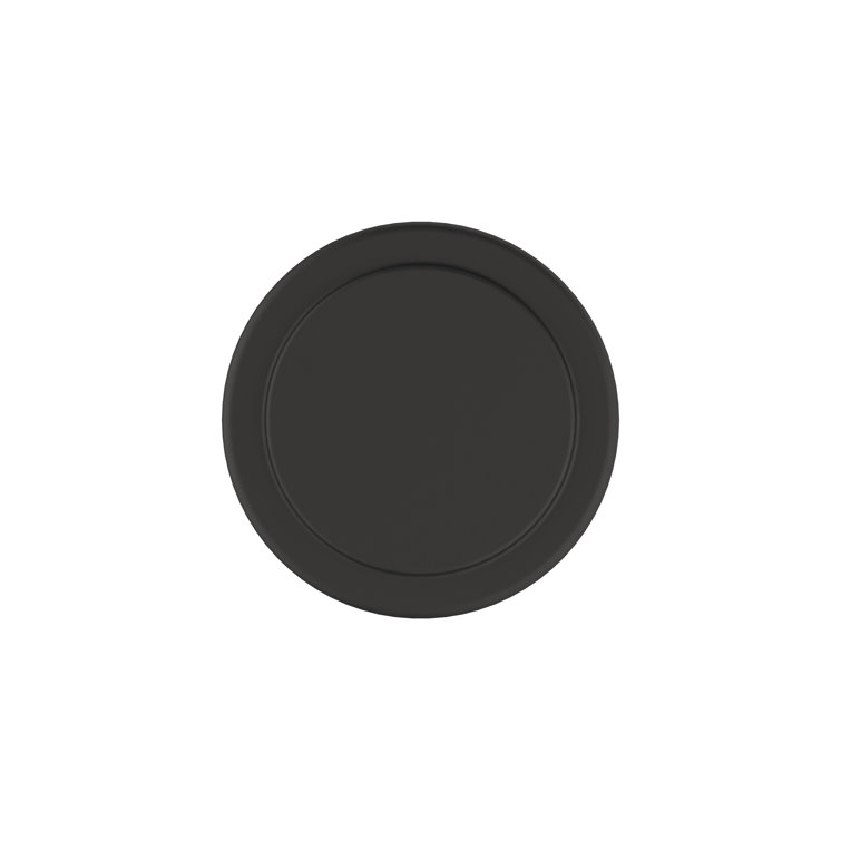 Matte Black Round Cabinet Knob with Mounting Hardware