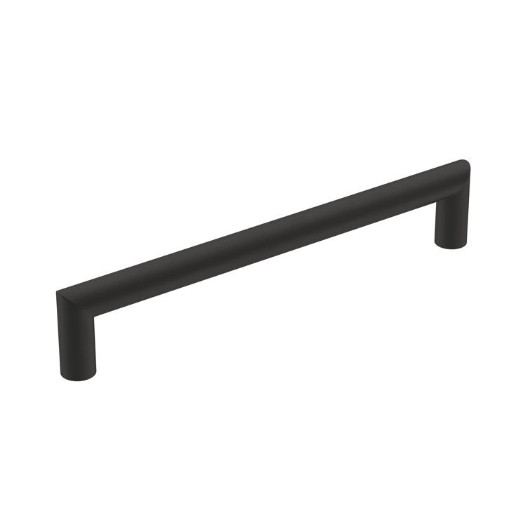 Matte Black Modern Industrial Bar Pull with Mounting Hardware
