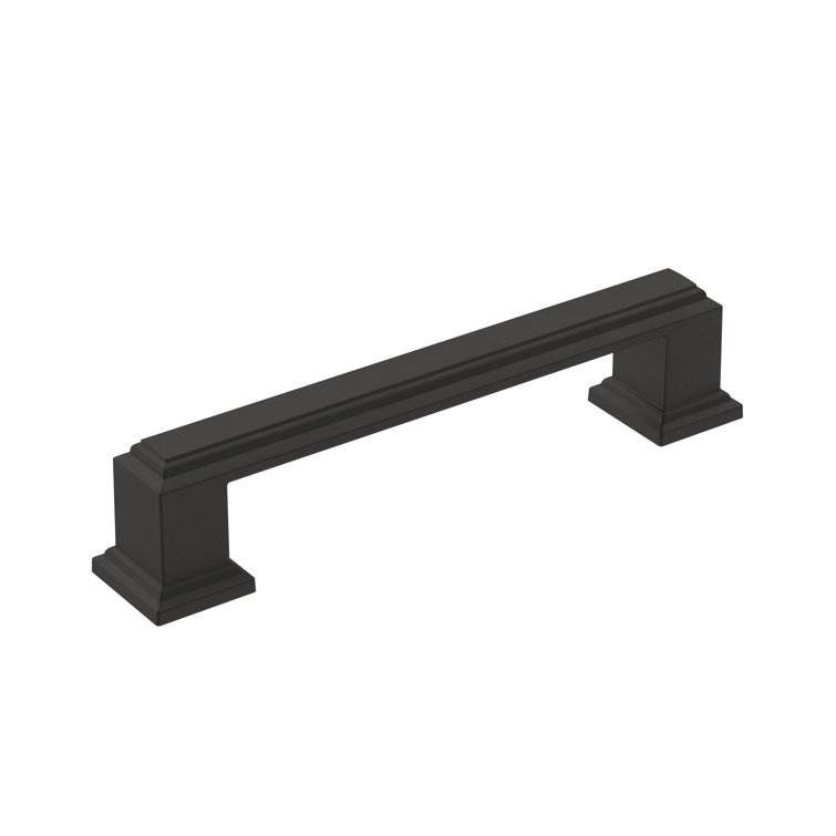 Matte Black Steel Bar Pull with Mounting Hardware