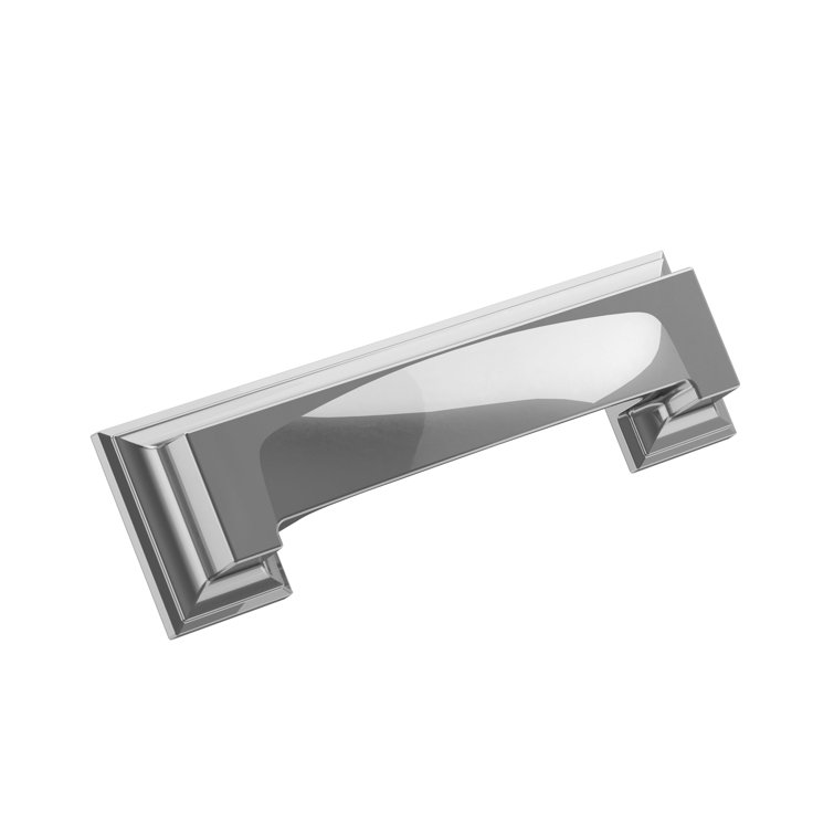 Polished Chrome Traditional Cup Pull with Mounting Hardware
