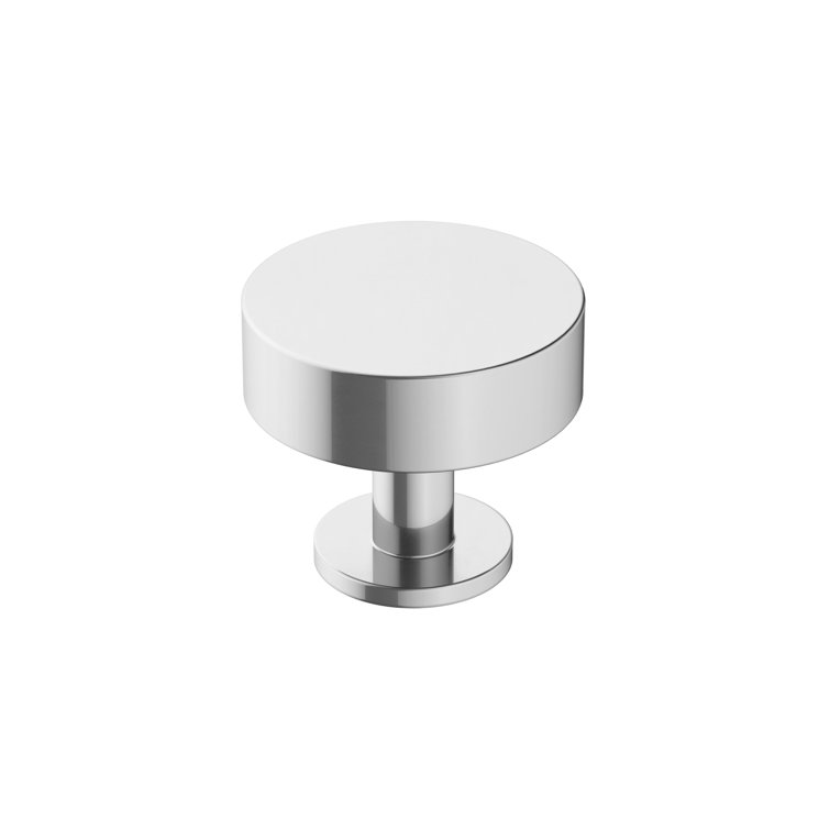 Polished Chrome Round Cabinet Knob, 1-1/4 inch Diameter
