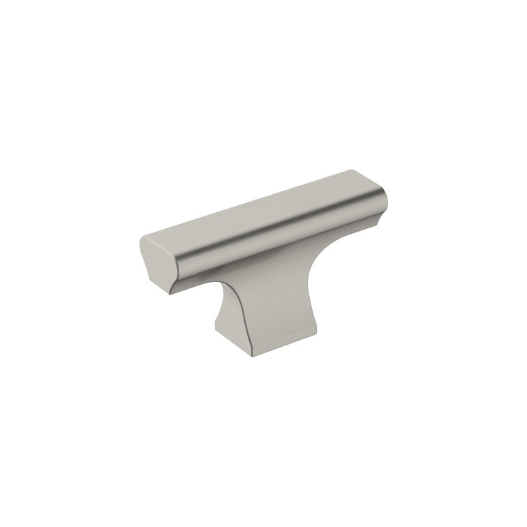 Satin Nickel 2" T-Handle Cabinet Knob with Mounting Hardware