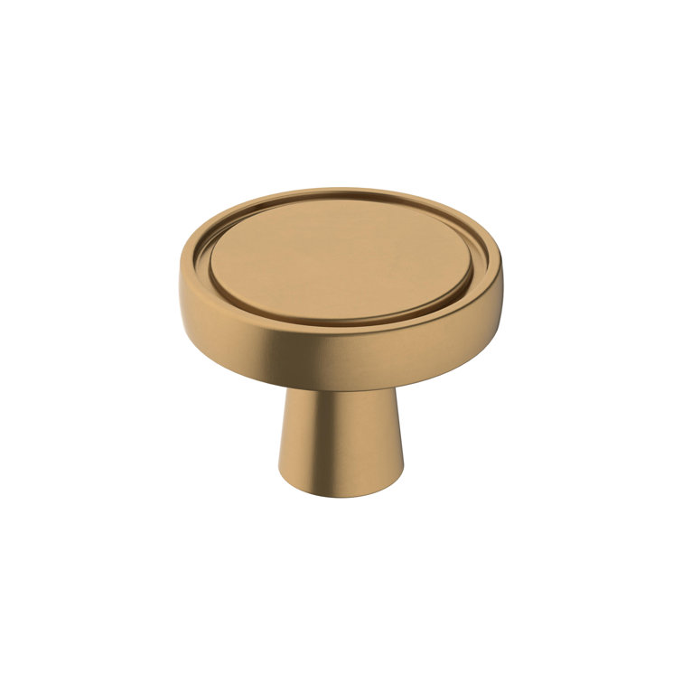 Champagne Bronze Round Modern Cabinet Knob with Mounting Hardware