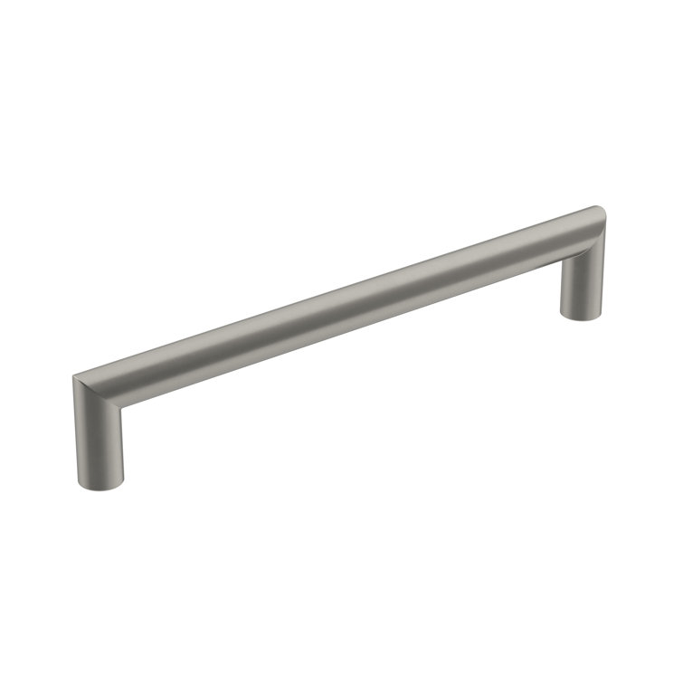 Satin Nickel Modern Industrial Bar Pull with Mounting Hardware