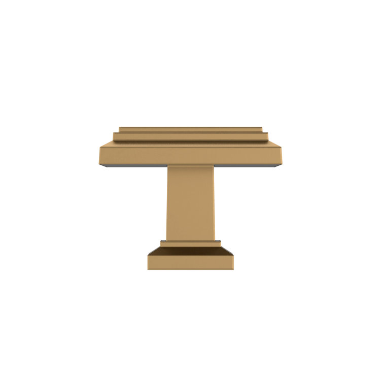 Champagne Bronze Square Cabinet Knob with Mounting Hardware