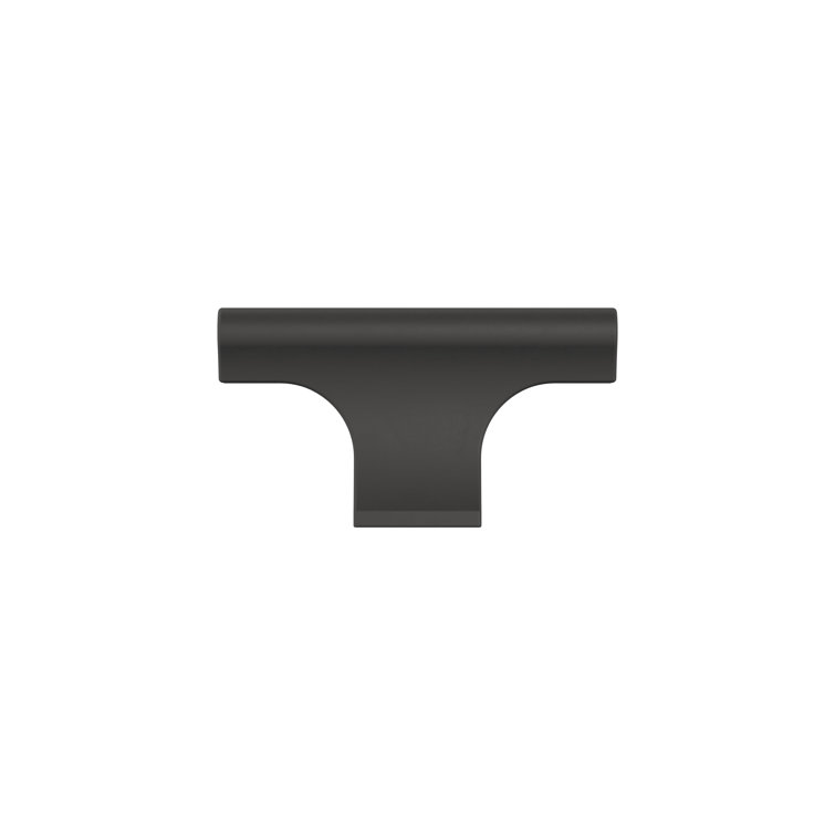 Matte Black Aluminum T-Handle Cabinet Knob, 2 Inch