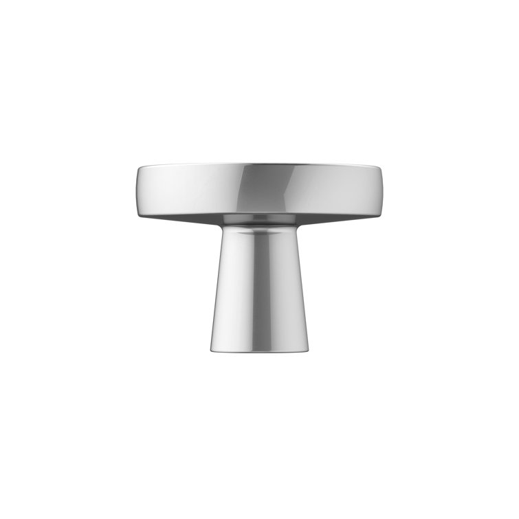 1-3/8" Round Matte Black and Chrome Cabinet Knob