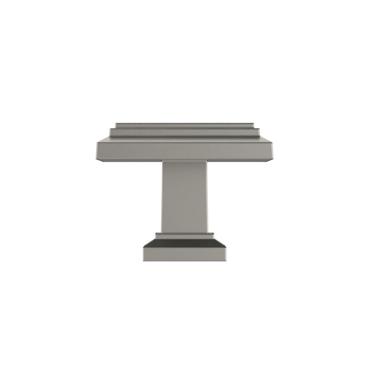 Satin Nickel Square Cabinet Knob with Mounting Hardware