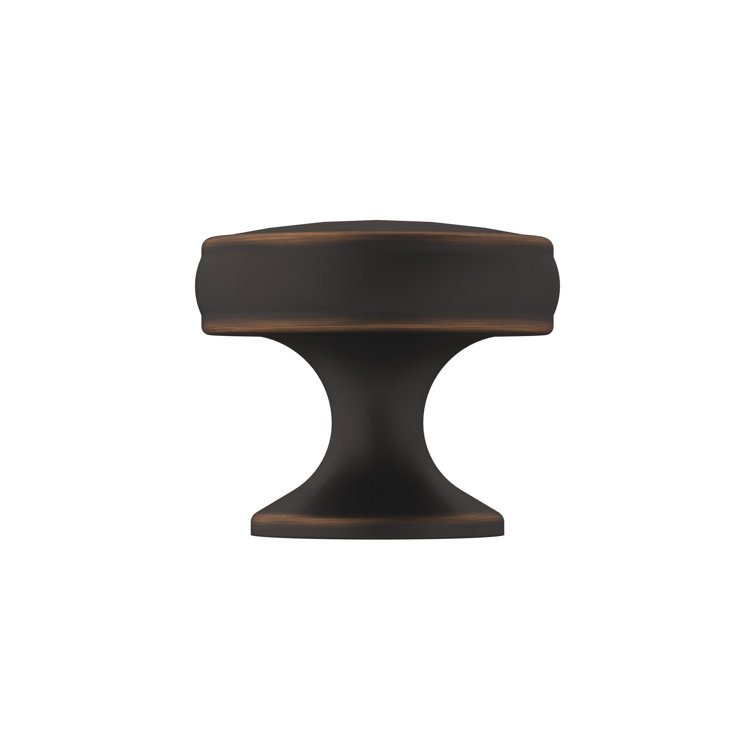 Oil Rubbed Bronze Round Cabinet Knob with Mounting Hardware