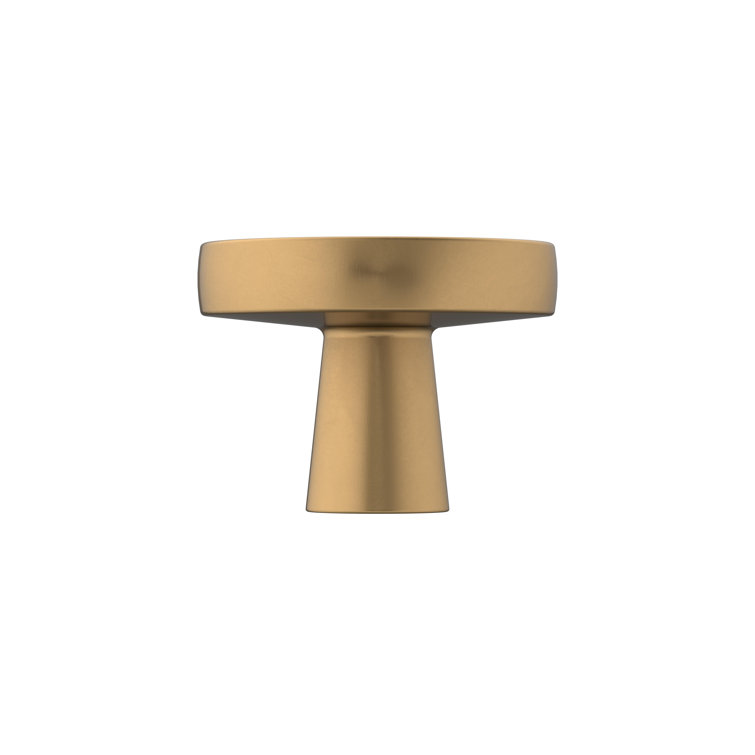 Matte Black and Bronze Round Cabinet Knob with Mounting Hardware