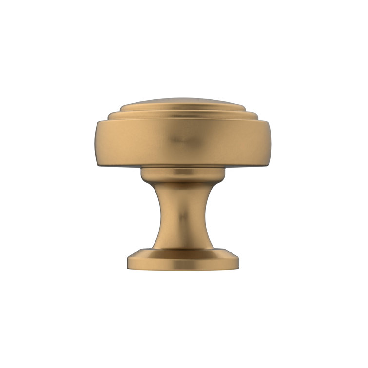 Champagne Bronze Round Cabinet Knob with Mounting Hardware