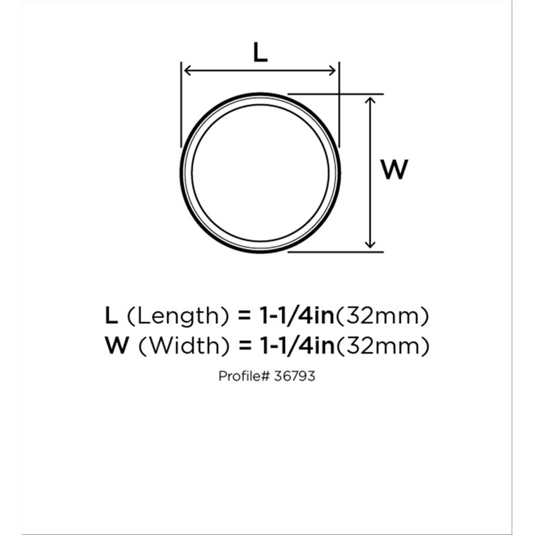 Matte Black Round Cabinet Knob with Mounting Hardware