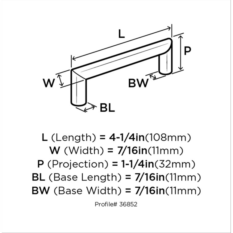 Satin Nickel Brushed Modern Industrial Bar Pull