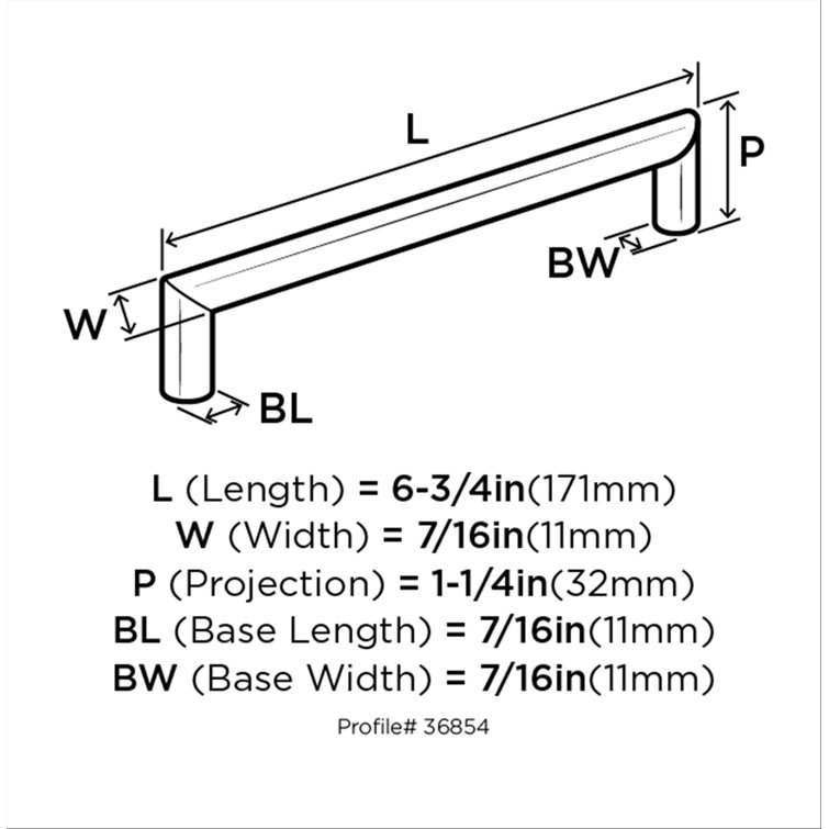 Satin Nickel Brushed Modern Industrial Bar Pull