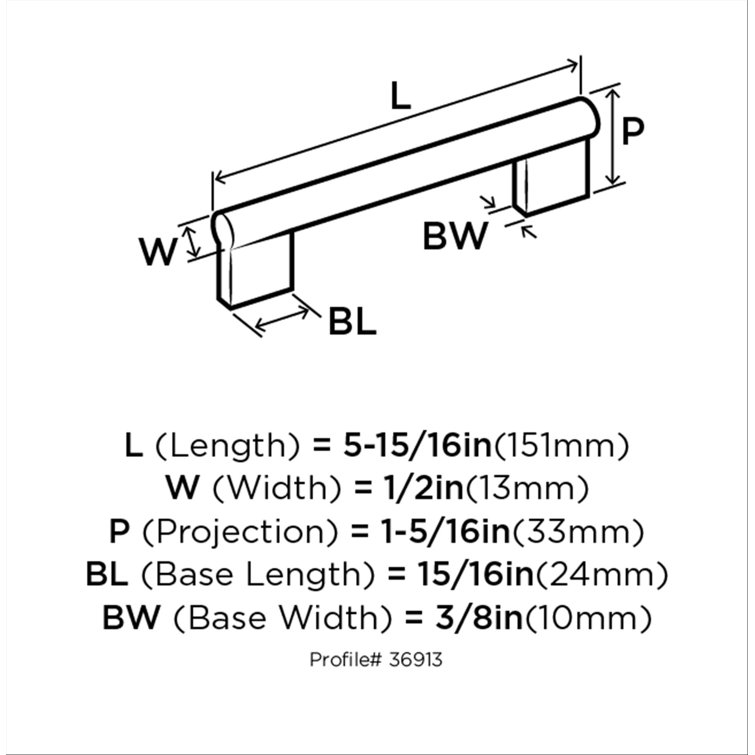 Versa Polished Chrome 5-1/16" Bar Cabinet Pull