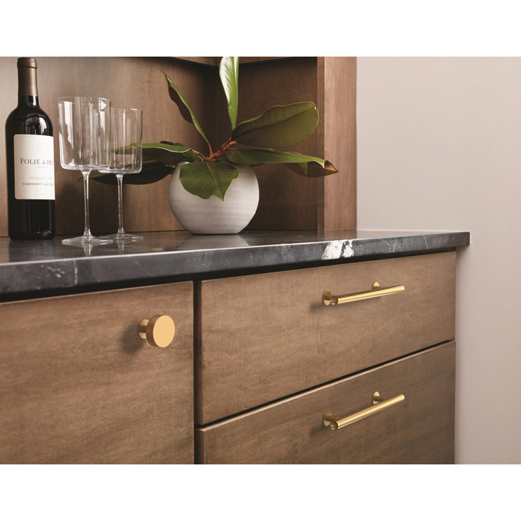 Champagne Bronze Round Cabinet Knob with Mounting Hardware