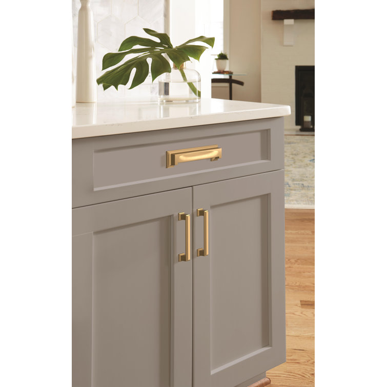 Champagne Bronze Traditional Bar Cabinet Pull with Mounting Hardware