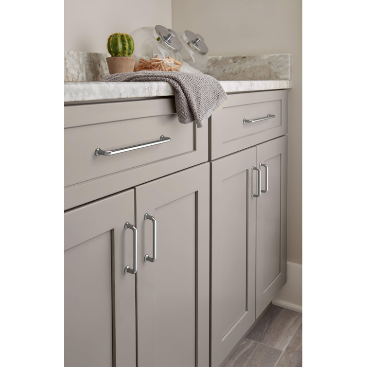 Polished Chrome Cabinet and Drawer Pull Bar with Mounting Hardware