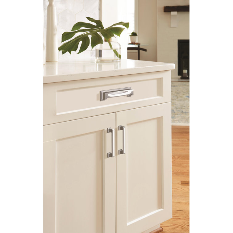 Polished Chrome Traditional Bar Cabinet Pull with Mounting Hardware