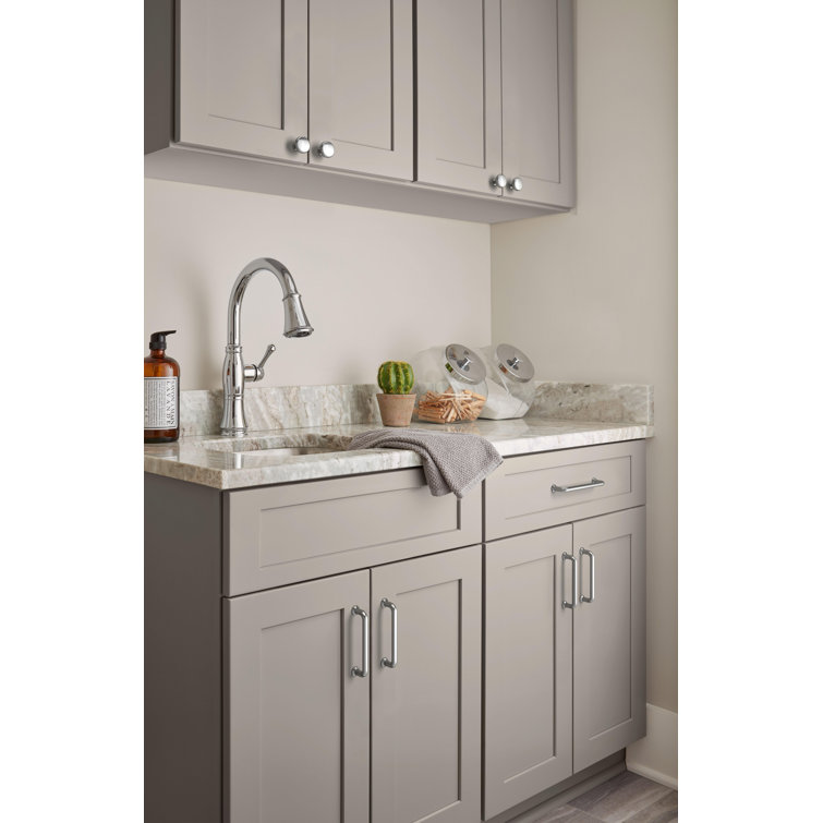 Polished Chrome Round Cabinet Knob with Mounting Hardware