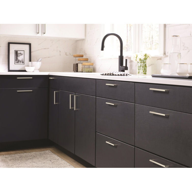 Satin Nickel Brushed Modern Industrial Bar Pull