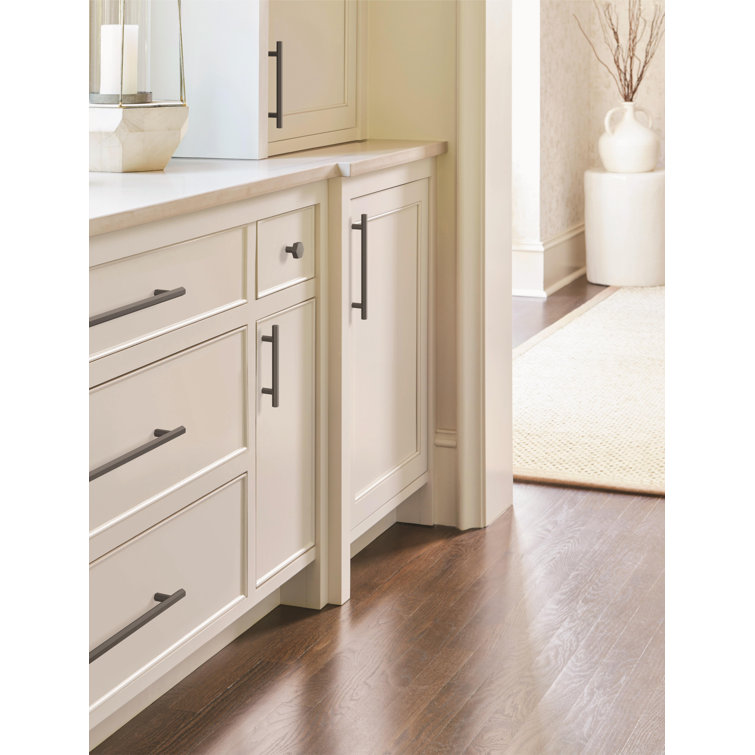 Matte Black Modern Cabinet Drawer Pull with Mounting Hardware