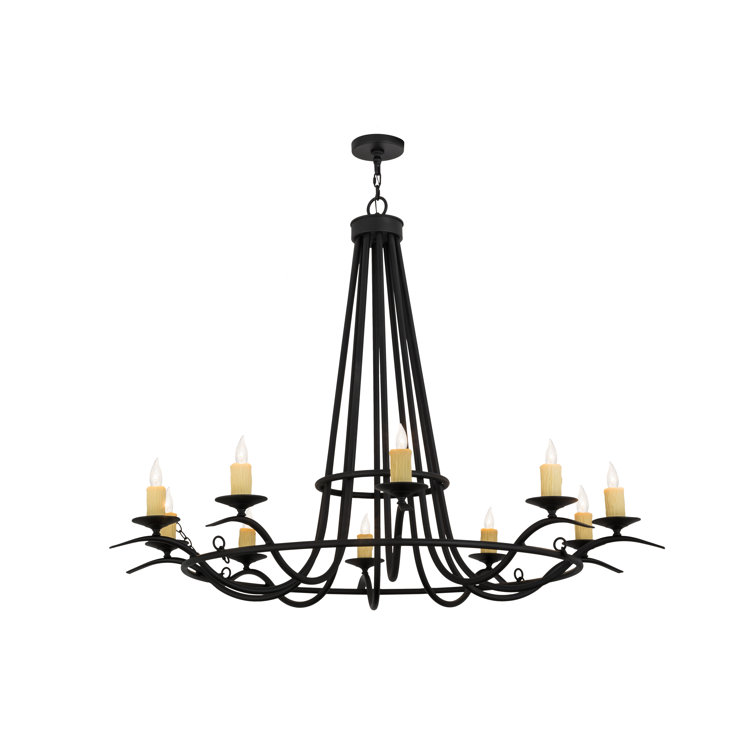 Hyden 10-Light Bronze Candle Chandelier