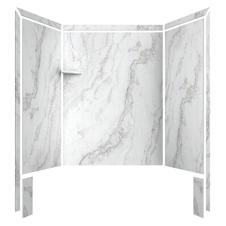 Calypso Marble Finish 80" Shower Wall Surround Kit