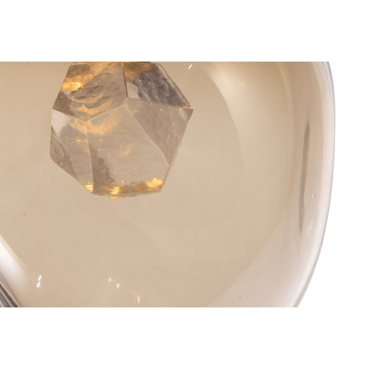 Aster Bronze Zircon LED Glass Pendant Light
