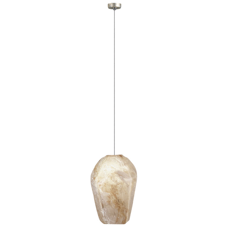 Mini Quartz Glass & Gold LED Pendant Light