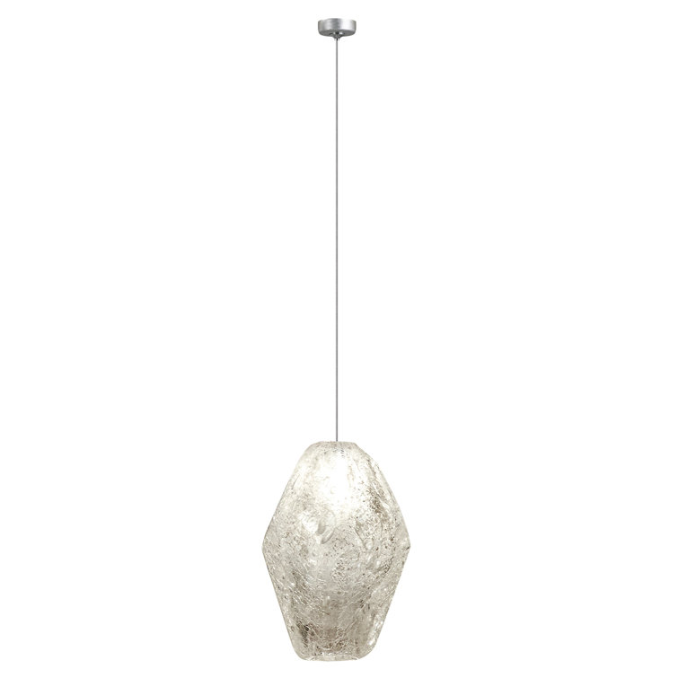 Silver Glass Mini LED Drop Pendant Light