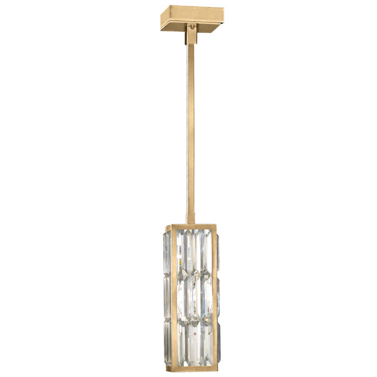 Mini Modern Gold Crystal LED 5" Square Drop Light