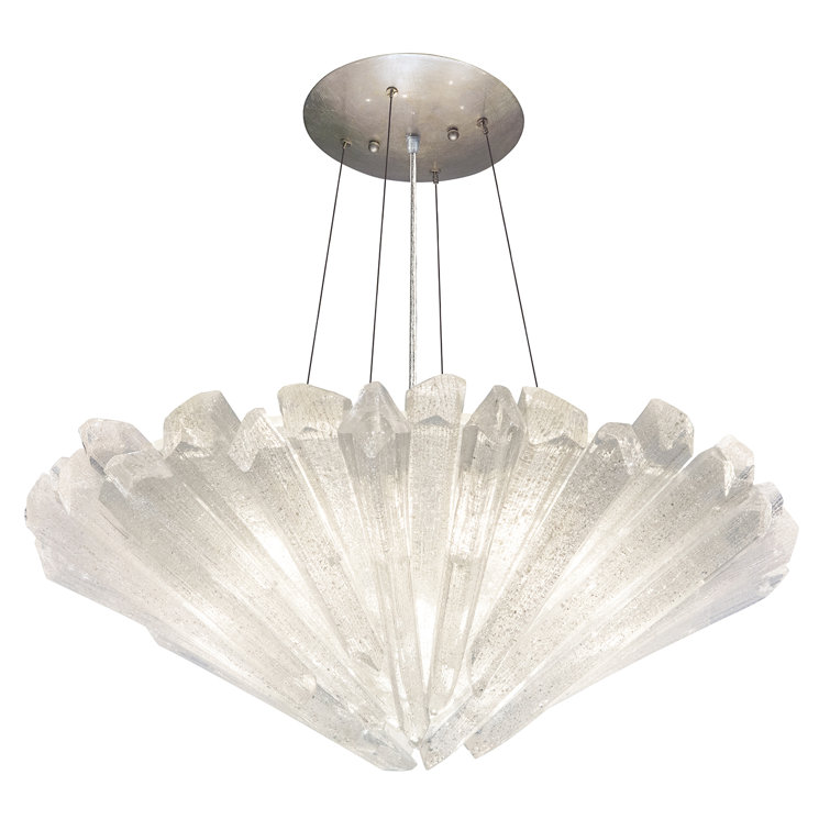 Diamantina 22" Silver Crystal Round Pendant Light