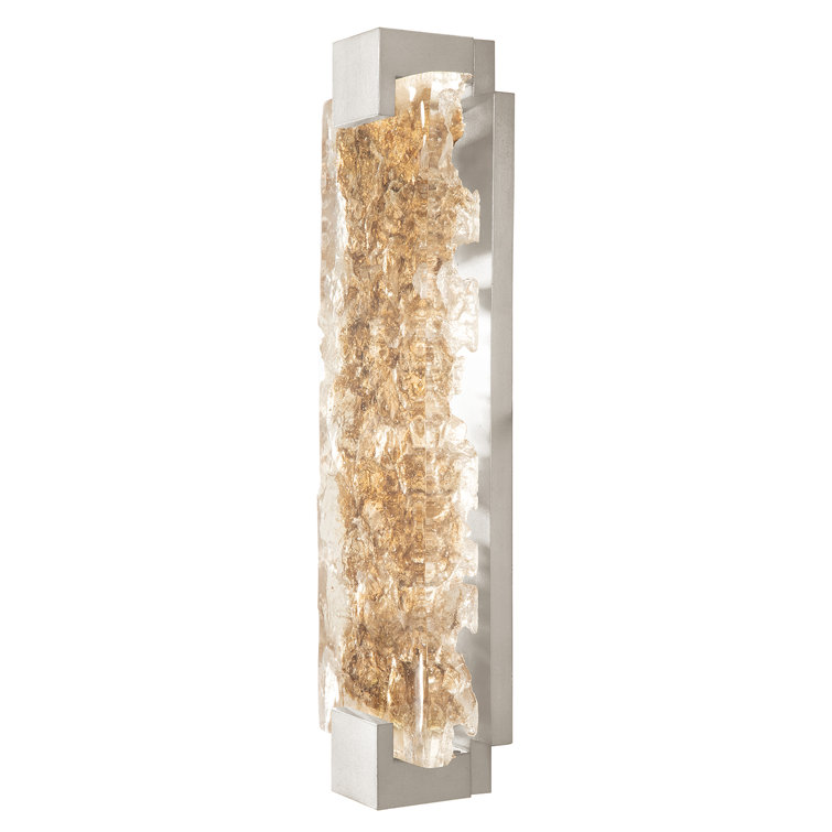 Elysian 27.75" Silver LED Sconce with Gold Highlighted Glass